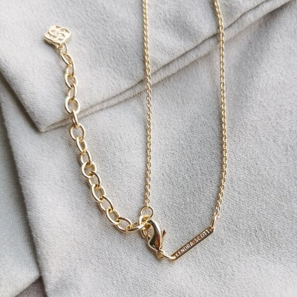 Kendra Scott Chelsea Gold White Pearl Pendant Necklace w/ dust bag - Picture 4 of 4